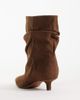 Asos Design Wide Fit ASOS DESIGN Wide Fit Rosario slouchy kitten heel boots in chocolate suedette-Brown - 4