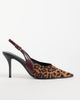 Asos Design Wide Fit ASOS DESIGN Wide Fit Serena slingback stiletto heels in leopard and burgundy suedette-Multi - 1