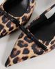 Asos Design Wide Fit ASOS DESIGN Wide Fit Skippy bow detailing slingback kitten heel shoes in leopard-Multi - 3