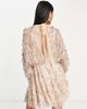ASOS EDITION ASOS EDITION blouson sleeve mini dress with teardrop sequin in blush-Pink - 4