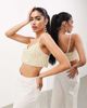 ASOS EDITION ASOS EDITION cami v neck embellished pearl crop top in cream-White - 3