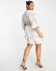 ASOS EDITION ASOS EDITION Curve floral embroidered mini dress with lace inserts-White - 3