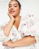 ASOS EDITION ASOS EDITION Curve floral embroidered mini dress with lace inserts-White - 4