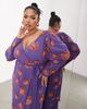 ASOS EDITION ASOS EDITION Curve wrap midi dress in floral sequin in purple - 2