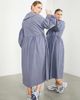 ASOS EDITION ASOS EDITION Curve wrap smock midi dress with collar in washed blue - 3
