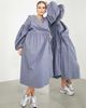 ASOS EDITION ASOS EDITION Curve wrap smock midi dress with collar in washed blue - 4