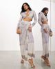ASOS EDITION ASOS EDITION draped maxi skirt in abstract print - part of a set-Multi - 4