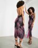 ASOS EDITION ASOS EDITION embellished cami midi dress with floral fringe in black and pink - 4