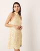 ASOS EDITION ASOS EDITION embellished mosaic halter neck mini dress in lemon-Black - 1