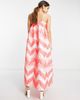 ASOS EDITION ASOS EDITION empire trapeze midi dress in neon jacquard-Pink - 2