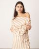 ASOS EDITION ASOS EDITION fallen shoulder maxi dress in stone stripe-Multi - 4
