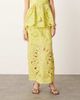 ASOS EDITION ASOS EDITION floral cornelli column midi skirt in lime - part of a set-Green - 2