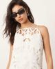 ASOS EDITION ASOS EDITION floral cut work halterneck mini dress in white - 4