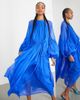 ASOS EDITION ASOS EDITION gathered neck midi dress in bright blue-Blues - 1