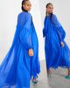 ASOS EDITION ASOS EDITION gathered neck midi dress in bright blue-Blues - 3