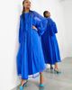 ASOS EDITION ASOS EDITION gathered neck midi dress in bright blue-Blues - 4