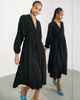 ASOS EDITION ASOS EDITION gathered waist batwing midi dress in black - 1