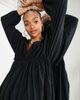 ASOS EDITION ASOS EDITION gathered waist batwing midi dress in black - 2