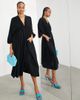 ASOS EDITION ASOS EDITION gathered waist batwing midi dress in black - 4