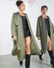 ASOS EDITION ASOS EDITION hooded trench coat in khaki-Green - 1