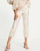 ASOS EDITION ASOS EDITION metallic jacquard pants with tinsel fringe hem in blush-Pink - 4