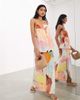 ASOS EDITION ASOS EDITION minimal skinny strap cami in abstract crystal print - part of a set-Multi - 4