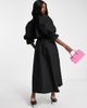 ASOS EDITION ASOS EDITION open back midi dress with puff sleeves in black - 2