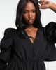 ASOS EDITION ASOS EDITION open back midi dress with puff sleeves in black - 3