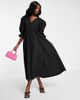 ASOS EDITION ASOS EDITION open back midi dress with puff sleeves in black - 4
