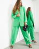 ASOS EDITION ASOS EDITION oversized longline blazer in bright green - 4