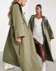 ASOS EDITION ASOS EDITION oversized trench coat in khaki-Green - 4