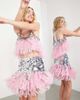 ASOS EDITION ASOS EDITION paillette sequin mini skirt with faux feather hem in pink-Silver - 1