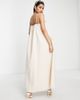 ASOS EDITION ASOS EDITION pleat front cotton cami midaxi dress in stone-Neutral - 3