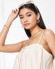 ASOS EDITION ASOS EDITION pleat front cotton cami midaxi dress in stone-Neutral - 4