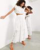 ASOS EDITION ASOS EDITION pleat waist eyelet midi skirt in white - 1