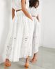 ASOS EDITION ASOS EDITION pleat waist eyelet midi skirt in white - 3