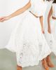 ASOS EDITION ASOS EDITION pleat waist eyelet midi skirt in white - 4