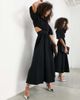 ASOS EDITION ASOS EDITION puff sleeve midi dress with cut out back in black - 1