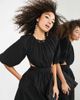 ASOS EDITION ASOS EDITION puff sleeve midi dress with cut out back in black - 2