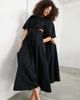 ASOS EDITION ASOS EDITION puff sleeve midi dress with cut out back in black - 4