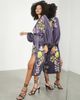 ASOS EDITION ASOS EDITION satin midi dress in pansy floral embroidery in mauve-Purple - 2