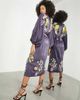 ASOS EDITION ASOS EDITION satin midi dress in pansy floral embroidery in mauve-Purple - 3