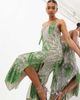 ASOS EDITION ASOS EDITION sequin cami midi dress with floral beaded fringe in gold - 3