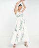 ASOS EDITION ASOS EDITION square neck cotton floral maxi dress in white - 3