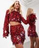ASOS EDITION ASOS EDITION stacked-sequin mini skirt in red - 1