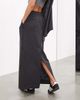 ASOS EDITION ASOS EDITION tailored maxi skirt in charcoal pinstripe-Black - 2
