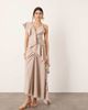 ASOS EDITION ASOS EDITION textured asymmetric ruffle maxi dress in stripe print-Multi - 2