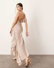 ASOS EDITION ASOS EDITION textured asymmetric ruffle maxi dress in stripe print-Multi - 3