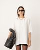 ASOS EDITION ASOS EDITION textured boxy woven t-shirt in ivory-White - 1