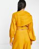 ASOS EDITION ASOS EDITION wrap front linen top in mustard-Yellow - 2